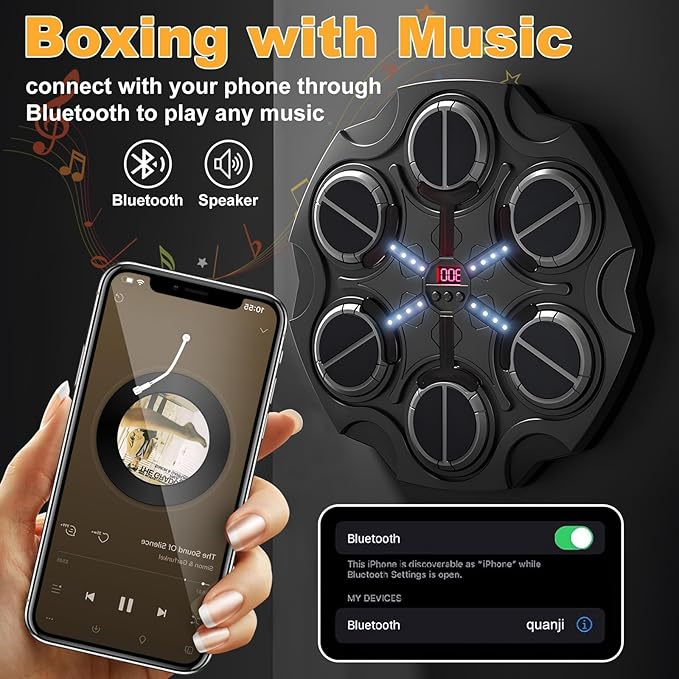Musical boxing trainer for training and fitness